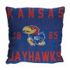 Kansas OFFICIAL NCAA "Stacked" Woven Pillow; 20" x 20"
