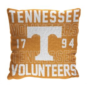 Tennessee OFFICIAL NCAA "Stacked" Woven Pillow; 20" x 20"
