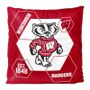 Wisconsin OFFICIAL NHL "Connector" Double Sided Velvet Pillow; 16" x 16"