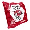Wisconsin OFFICIAL NHL "Connector" Double Sided Velvet Pillow; 16" x 16"